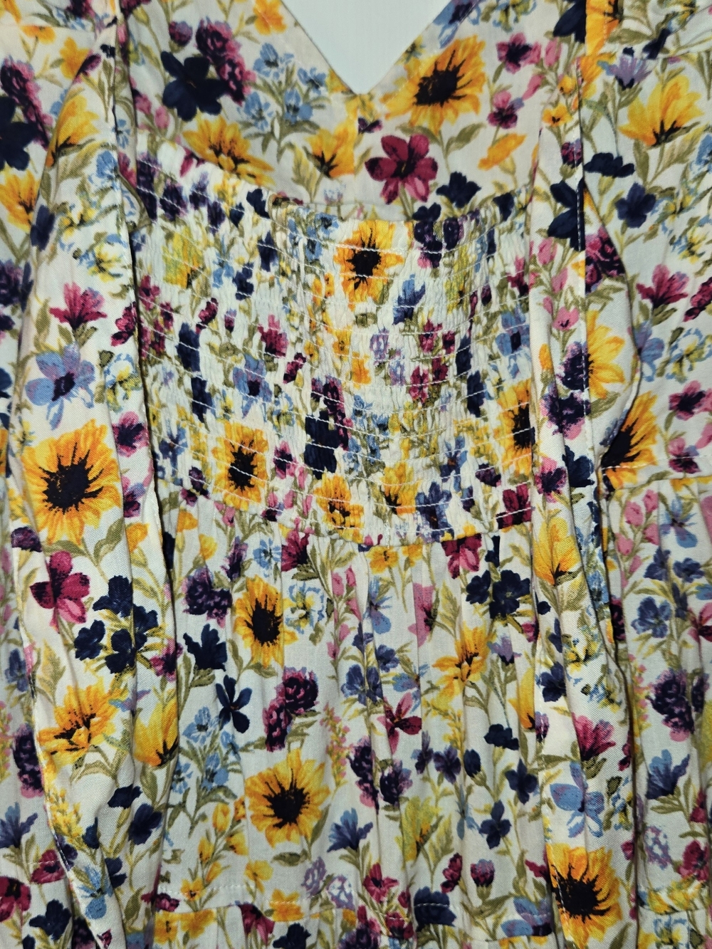 Old Navy Floral Tiered Midi Skirt - Yellow & Multi (NOWT) - Picture 4 of 5